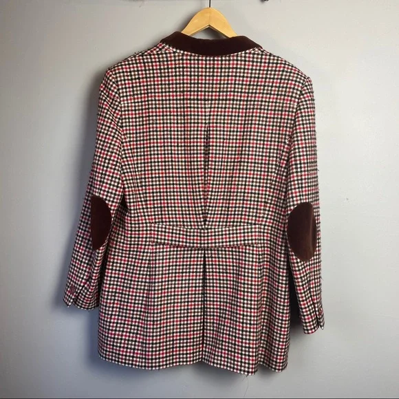 Escada Red and Black Checkered Blazer - Picture 5 of 6